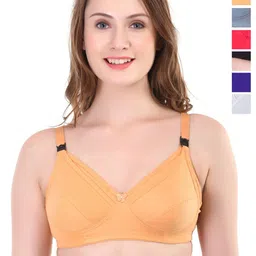 Liigne Pack Of 6 Full Coverage Non Padded Cotton Maternity Bra-picture-10