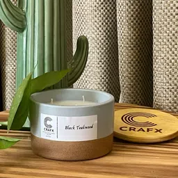 Crafx Grey & White Round Jar Candle-picture-12