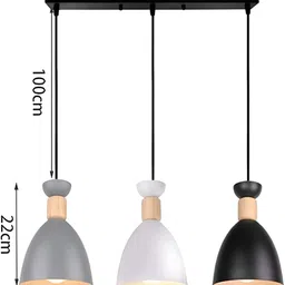 KINIS White & Black Aluminium Quirky Ceiling Lamp image 4