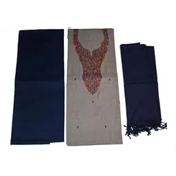 Vrinde Woolen Embroidered Salwar Suit Stole Material image 4