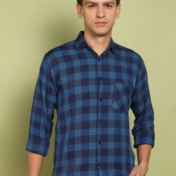 FUBAR Men Tartan Checks Checked Casual Shirt-picture-40