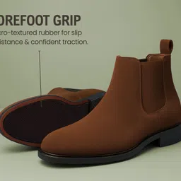 kraasa Chelsea Luxury Solid Outdoor, Trendy, Lightweight, Cushioned Footbed Boots For Men image 2