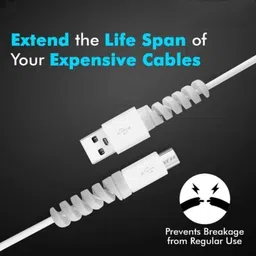 Glock Cable Protector Data Cable Charging Protective Cable Colourful Combo Pack of 3 Cable Protector image 4