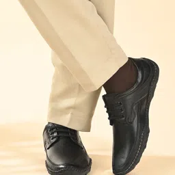 louis stitch Jet Genuine Leather Ultra Lightweight Formal Derby Shoes Lace Up For Men image 5