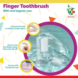 fotnil Baby Teething Gum Massager Transparent Silicone Finger Brush Tongue Cleaner Ultra Soft Toothbrush image 3