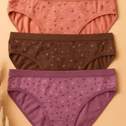 nakshu Pack of 3 Women Hipster Purple, Grey, Orange Panty-picture-35