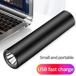 care 4 METAL MINI TORCH USB CHARGING WITH ZOOM FUNCTION PCK 2 Torch image 2
