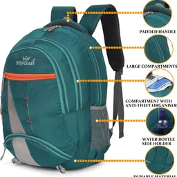 flycraft simna.1555/2 airport orange spacy comfortable 4th to 10th class casual school bags Waterproof School Bag image 5