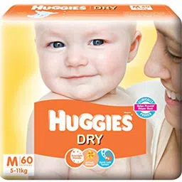 BABY DRY TAPE DIAPERS, SIZE MEDIUM, 60 PCs. PACK - M-image-0