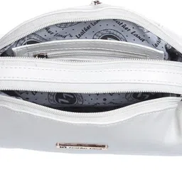 leather land Women White, Gold Pouch Potli image 3