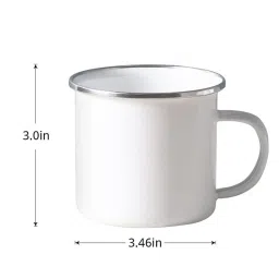 gathari Plants Enamel Printed White 350ml Stainless Steel Coffee Mug image 3