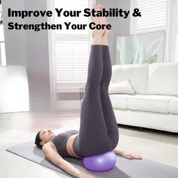 shopeleven Soft Pilates Yoga Ball for Core Strength, Balance & Home Fitness , Exercise Gym Ball image 2
