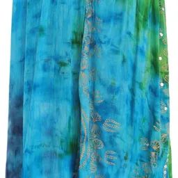 Exotic India Printed Flared Tiered Maxi Skirt-picture-22