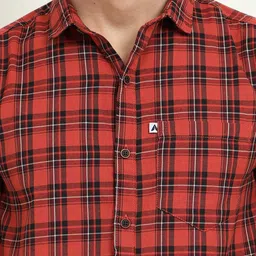 ALLWIN PAUL Checked Spread Collar Cotton Comfort Shirt image 2