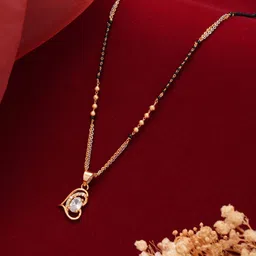 Aadvik Designs Gold-Plated Artificial Stones Studded And Beaded Mangalsutra-picture-14