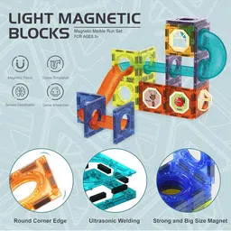 Kidoyz 49-Pcs 3D Magnetic Toys With Lights image 2
