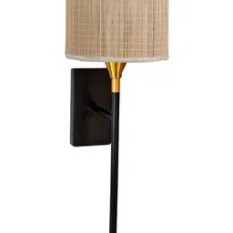 Devansh Beige & Black Metal Cylinder Shaped Wall Lamp image 3