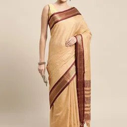 DIVASTRI Woven Design Zari Silk Cotton Saree-image-22