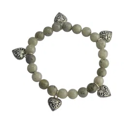 Gems Guru Unisex Green Metal Crystals Bracelet-picture-12