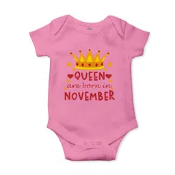 THE PRINT PLATTER Infants Born In November Printed Cotton Bodysuit-picture-30