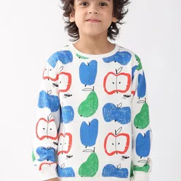 Anthrilo Boys White Apple Pear Fleece Sweatshirt-picture-21