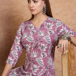 Anouk Rustic Women Floral Printed Regular Kurta with Palazzos image 2
