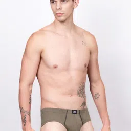 Reebok Pure Cotton Inner Elasticated Basic Briefs-CIEBF01-BGRN image 3