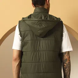 Metronaut Men Hooded Solid Padded Jacket image 2