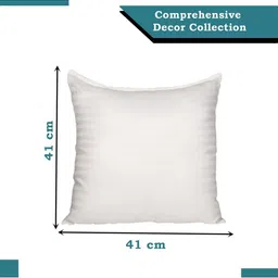 Aura White 3-Pcs Striped Microfiber Cushion Pillow Filler image 4