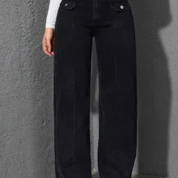 KASHIAN Women Loose Boyfriend Fit Mid-Rise Non Stretchable Jeans-image-86