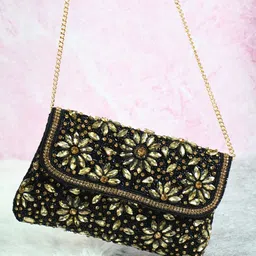 OSTY Embroidered Envelope Clutch image 5