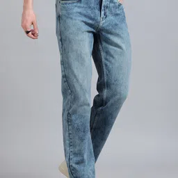 The Roadster Lifestyle Co Pure Cotton Relaxed-Fit Mid-Rise Jeans image 2