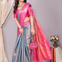 SILKWEAR Woven Design Banarasi Saree image 4