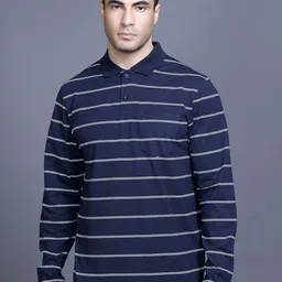 SANE ORIGINALS Striped Polo Collar T-shirt-picture-35