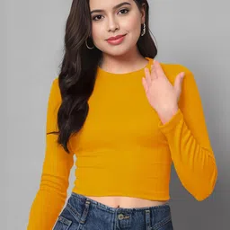 Dream Beauty Fashion Women Ribbed Fitted Crop Top-picture-21