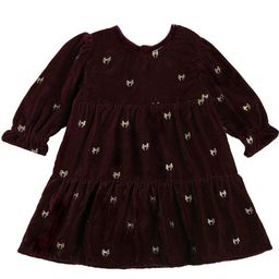 MINI KLUB Girls Embroidered Puff Sleeves A-Line Dress-picture-29