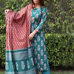Anni Designer Floral Printed Round Neck Straight Kurta With Trousers & Dupatta-picture-29