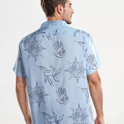 Celio Men Classic Skinny Fit Opaque Printed Casual Shirt image 4