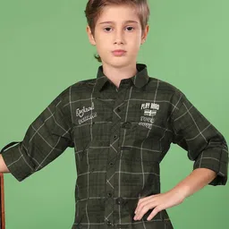 MashUp Boys Classic Tartan Checks Opaque Checked Casual Shirt-picture-37