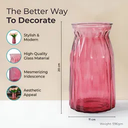 The Better Home Red 2 Pieces Glass Vases image 2