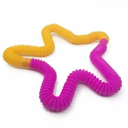 purvaa collection 6 PCS Pop Tube Toy Creative Bendable Fidget Tube Toy Tube Sensory Toy Pipe Toy image 3
