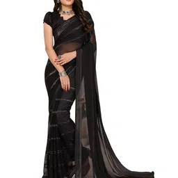 moda rapido ANAND SAREES Striped Satin Saree-picture-34