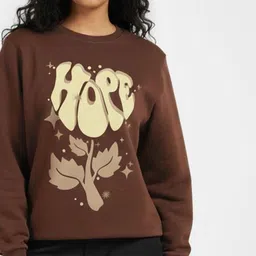 The Roadster Lifestyle Co Printed Oversized Round Neck Full Sleeve Sweatshirt image 5