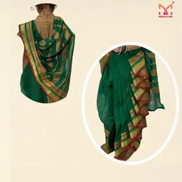 Mom and Me Girls Art Silk Sarees image 4