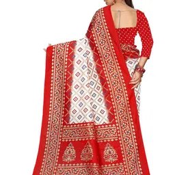 KANOODA Bandhani Printed Mysore Silk Saree image 2