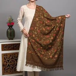 Exotic India Floral Aari Embroidered Shawl-picture-47