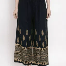 STYLE PREZONE Women Ethnic Motifs Printed Relaxed Trousers-picture-15
