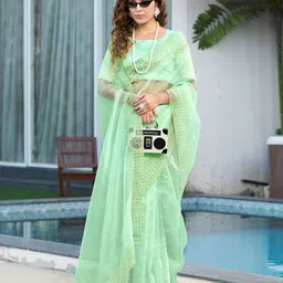 IndianRang Sequinned Organza Saree-picture-40