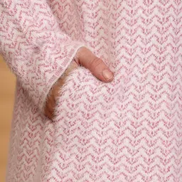 Moda Rapido Women Chevron Woollen Cardigan with Fuzzy Detail image 5