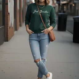 Moda Rapido Women Printed Sweatshirt image 2